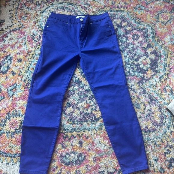 Zenana Outfitters Blue Skinny Jeans Vibrant Style - Picture 1 of 5
